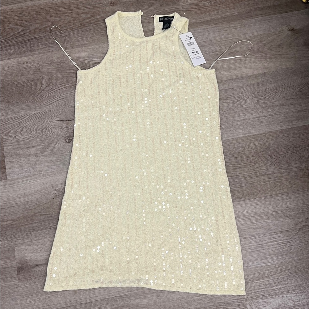Sparkling Yellow Sequence Formal Dress
